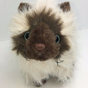 Ganz Webkinz Himalayan Cat 8" Plush Long Hair White Brown No Code Kitten